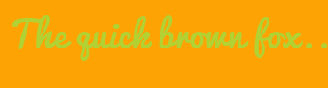 Image with Font Color B2D234 and Background Color FEA304